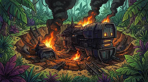 Soldaten in den Trümmern